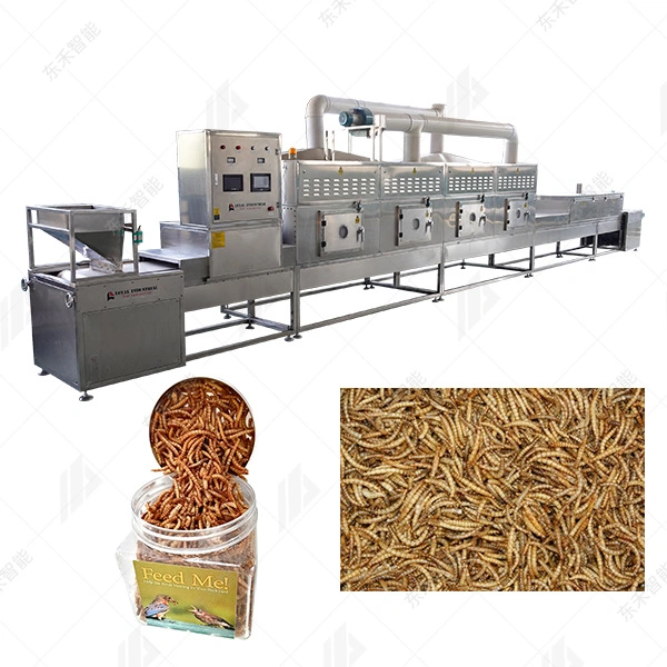 Energy Saving for Industrial Use with Large Output Mealworm Insect Microwave Drying Sterilization Baking Equipment