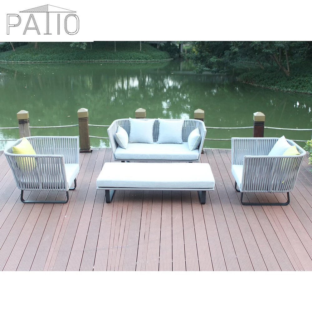 Wholesale/Supplier High quality/High cost performance  Garden Patio Furniture Outdoor Sofa Set with Waterproof Cushions