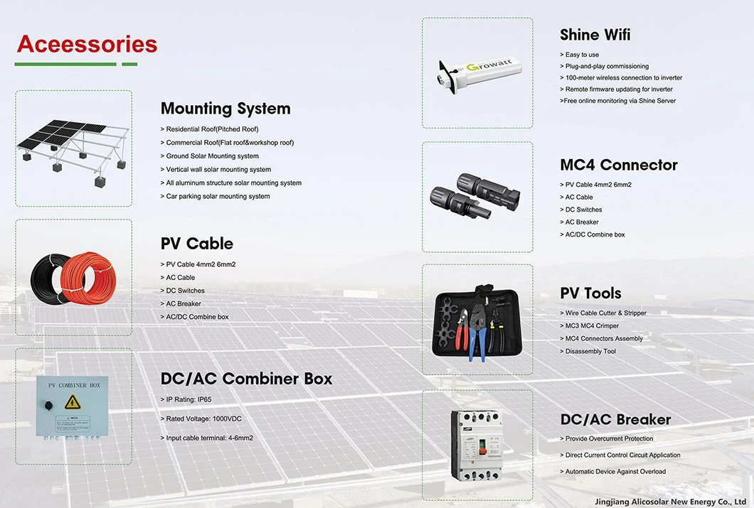 Energía doméstica barata Precio del sistema de alimentación del panel solar de 5kw 10kw 12kw a 15 kw a 20kw 30kw Growatt Deye Completa del Sistema Solar híbrida de la UE