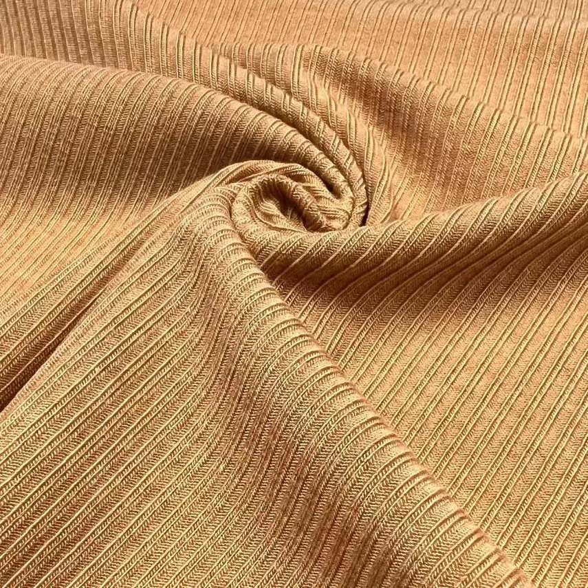 Available Fabric Skin Friendly Wool Loycell Elastane Rib with Multi-Colors for Knitted Wear