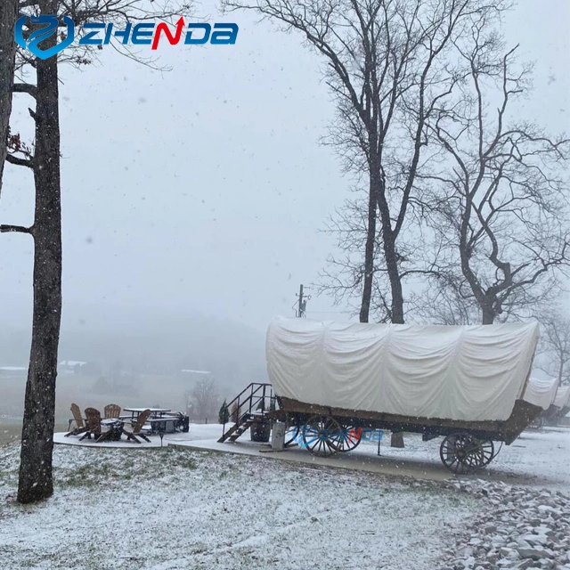 Роскошный уличный кемпинг роскошный зажим Tent Luxury Auto Tent Horse Нарисованный тент каретки