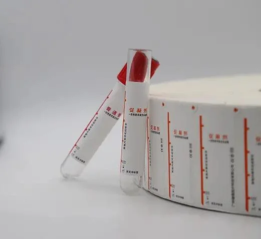 Etiquetas de tubos de ensayo refrigerados, etiquetas de tubos de ensayo de muestreo de ácido nucleico y papel de etiquetas de tubos de ensayo de transferencia térmica directa para pruebas de laboratorio en hospitales