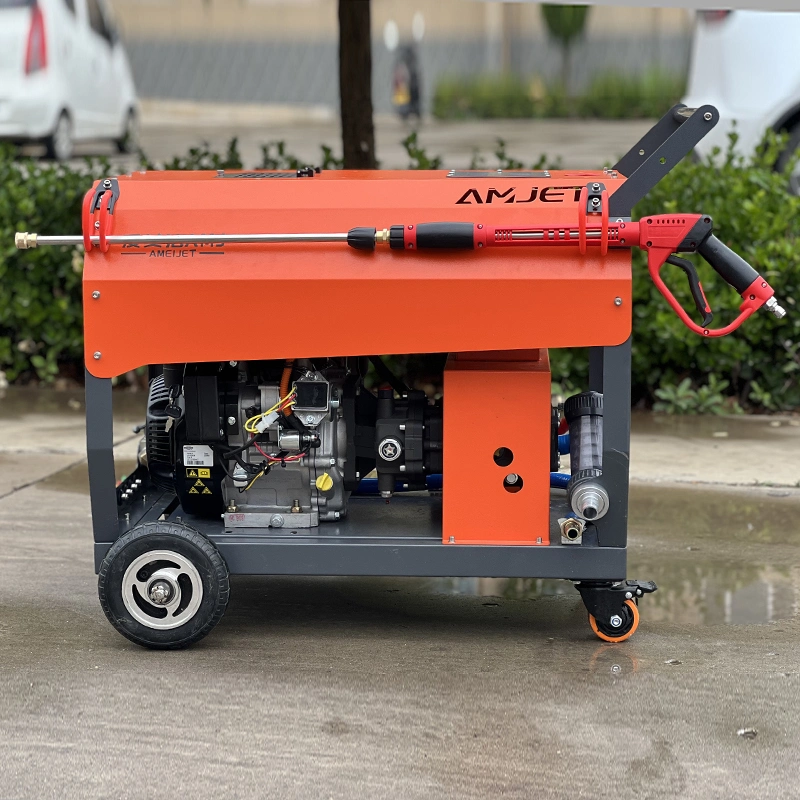 High Pressure Cleaner 40lpm-70lpm 10gpm-19gpm Diesel Hydro Jetter Drain Cleaning Pressure Washer Sewer Jetter Machines