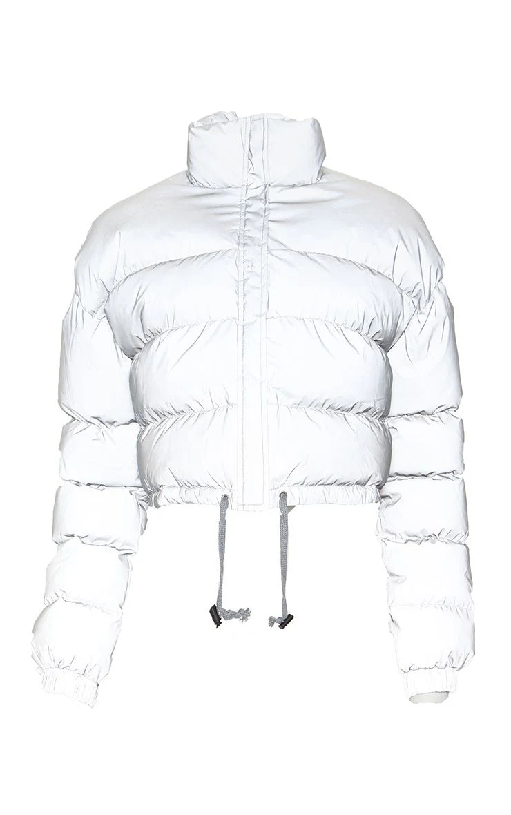 2018 Neue Mode Frauen Grau Reflektierende Winter Puffer Jacken Großhandel/Lieferant