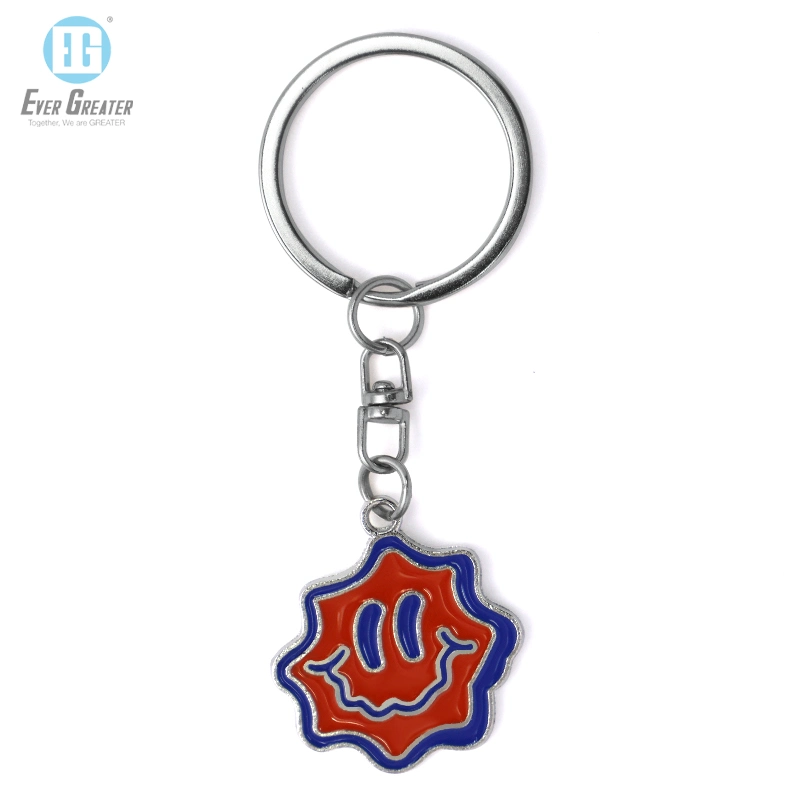 Пользовательские цепочки ключей изящный металлический Keychains эмаль