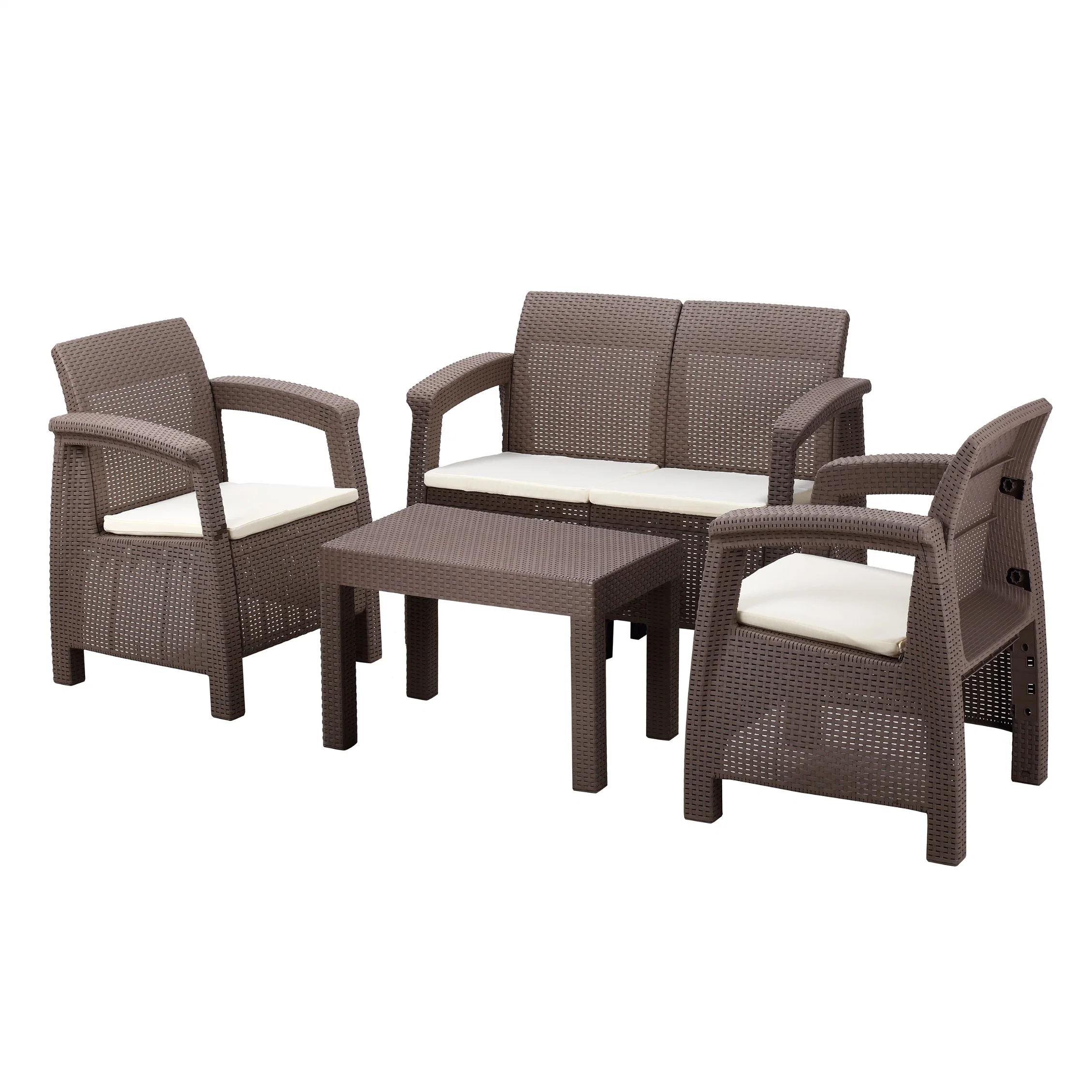 PP Injection Unique Sectionals Plastic Sofa Sets Garden Patio Furniture Outdoor Bistro Set