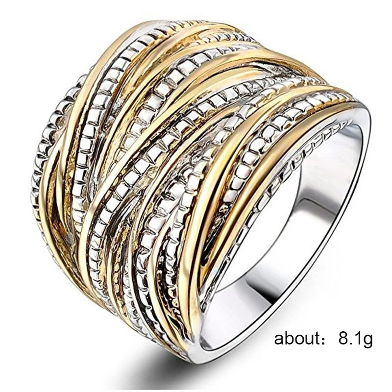 Women Men Gold Silver Rose Gold Plated Wide Index Finger Rings Costume Jewelry