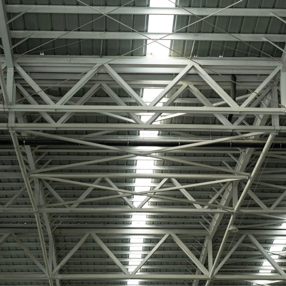 Metal Prefabricated Membrane Welded Light Steel Space Truss Structure Building for Warehouse/Factory