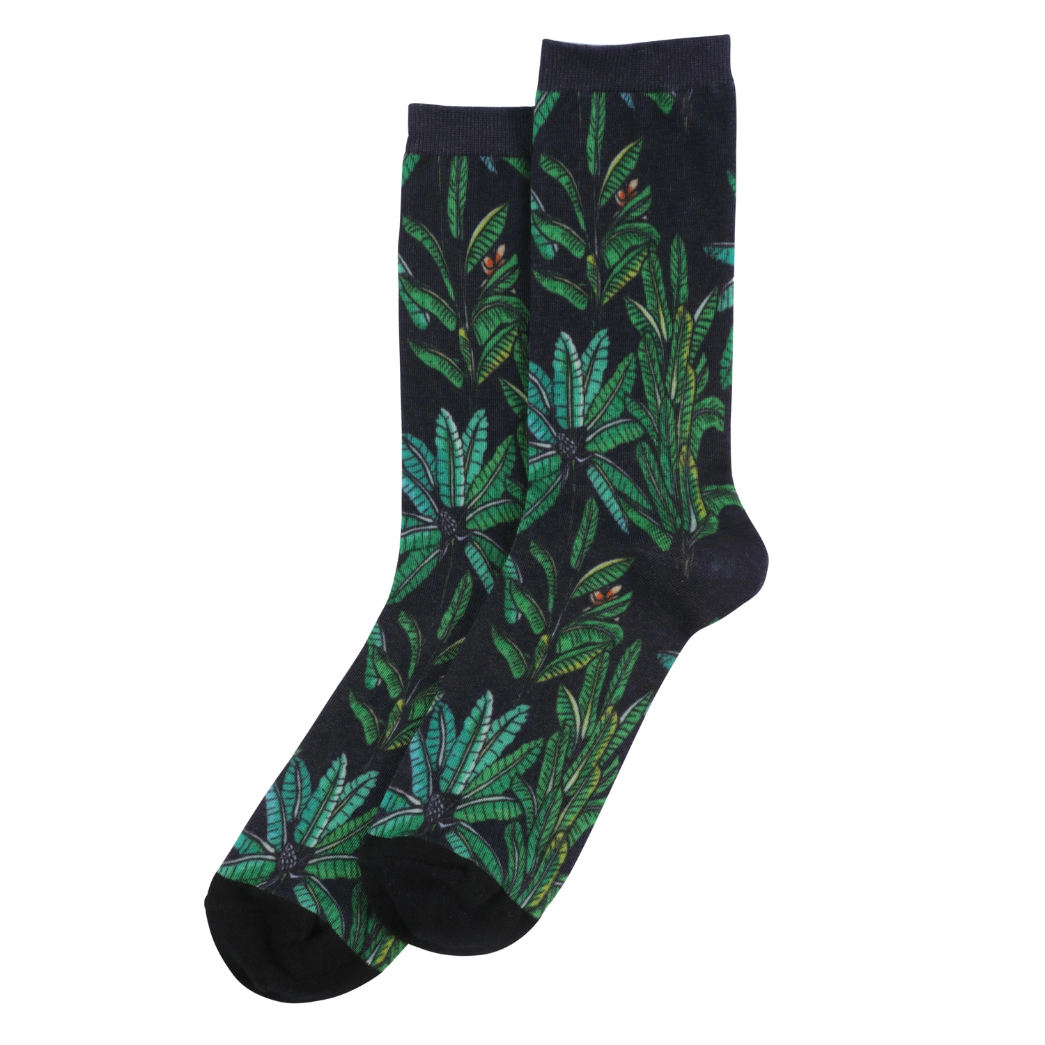 Commerce de gros des feuilles des plantes antibactérien Anti-Foul personnalisé Mositure Chaussettes de mèche Les mauvaises herbes