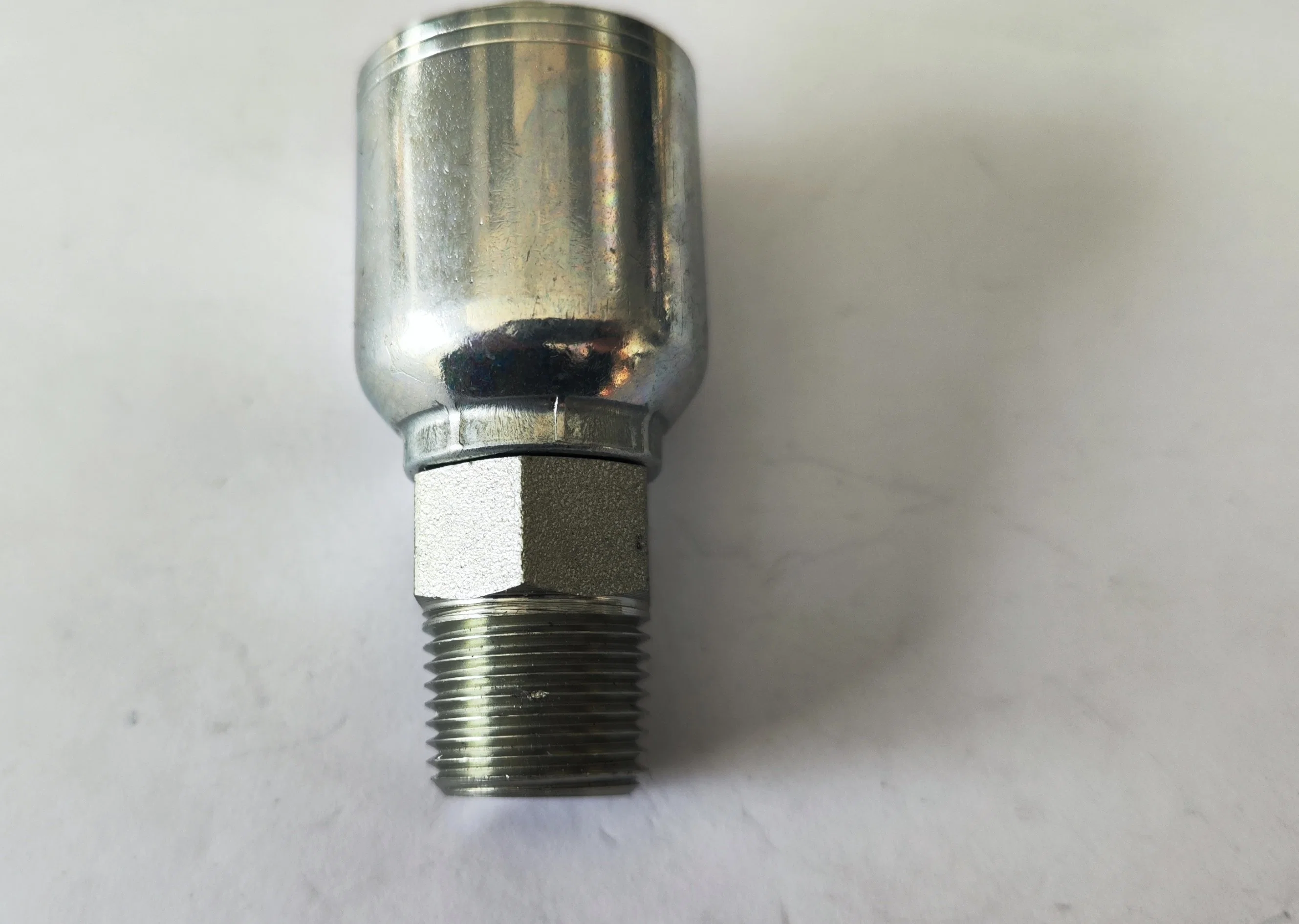 Conector macho de unión no-Skive NPT de conexión hidráulica de una pieza recta