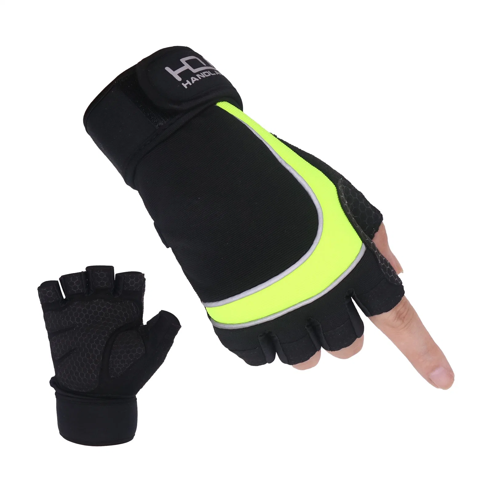 Prisafety Durablity noir de haute qualité de l'exercice de formation des gants de poids antiglisse antivibrations Gants d'entraînement de gym pour les hommes