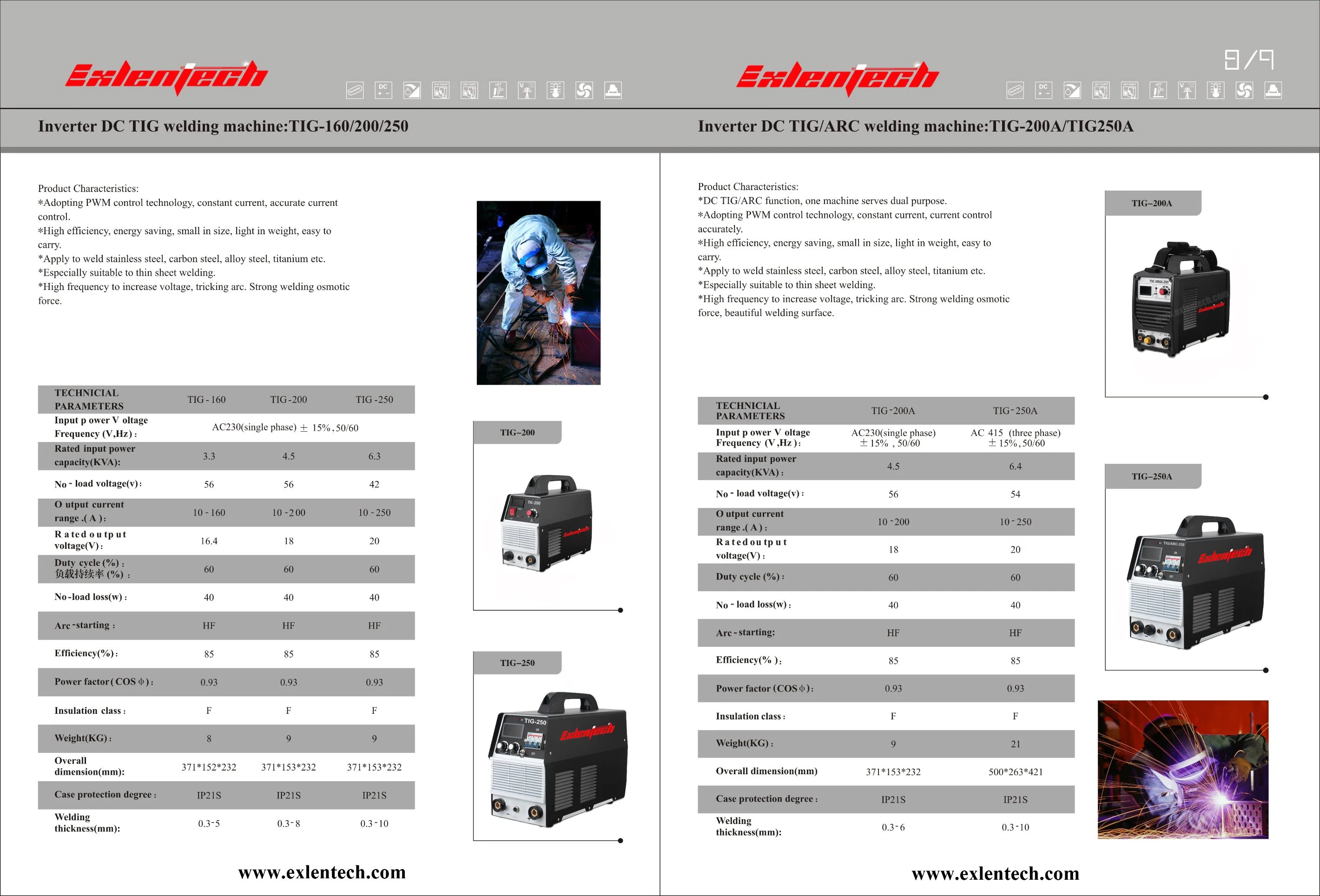 TIG inversor DC MMA 200 Desempenho duplo equipamento de soldadura