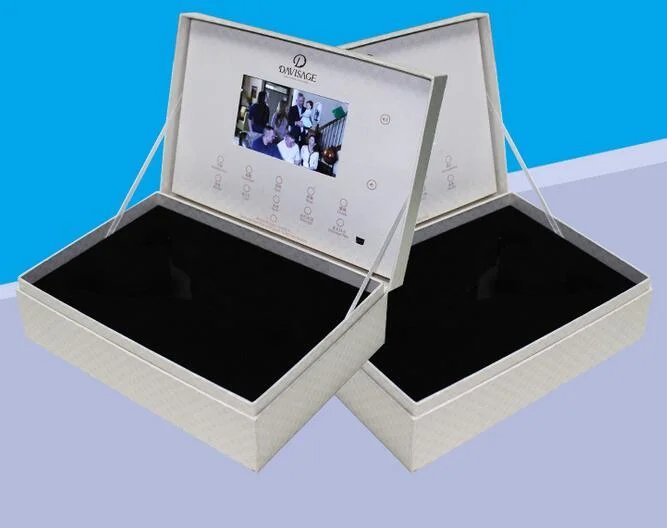 2021 Presentation Marketing Jewelry Ring LCD Screen Video Box