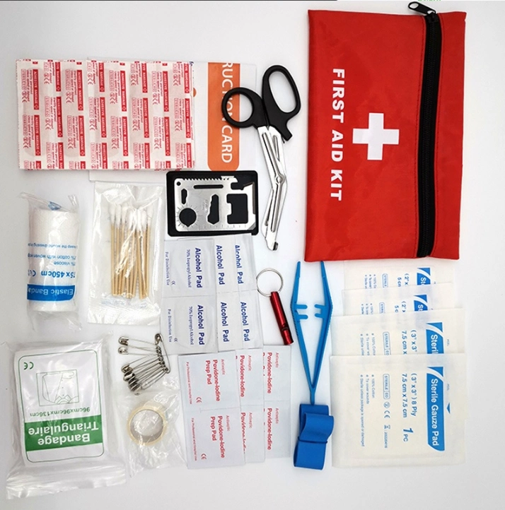 Ligero multifuncional 1680D rojo bolso de emergencia de Nylon Kit de primeros auxilios médicos