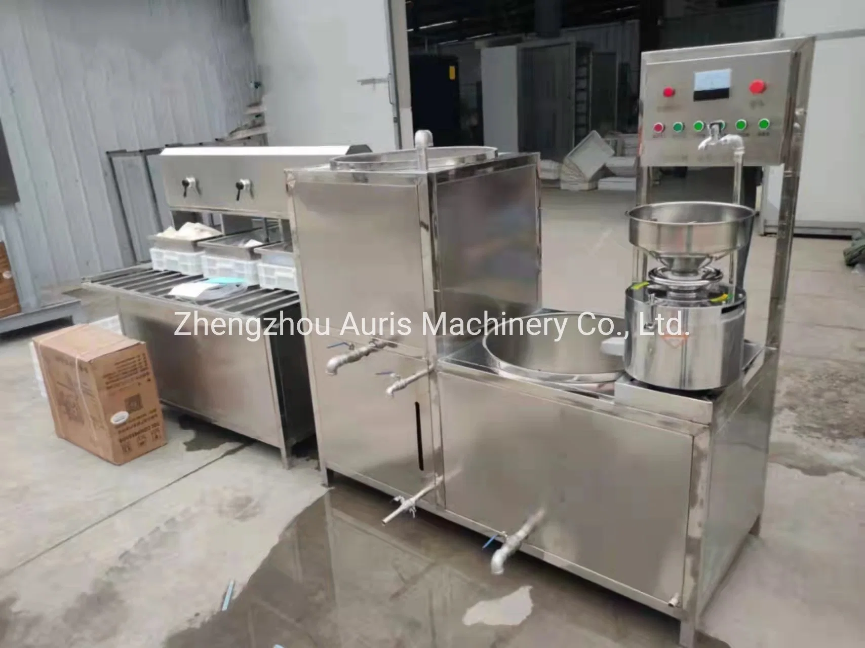 Breakfast Store Use Soybean Milk Grinder Boiler Machine Soya Bean Curd Making Machine Tofu Pressing Molding Machine