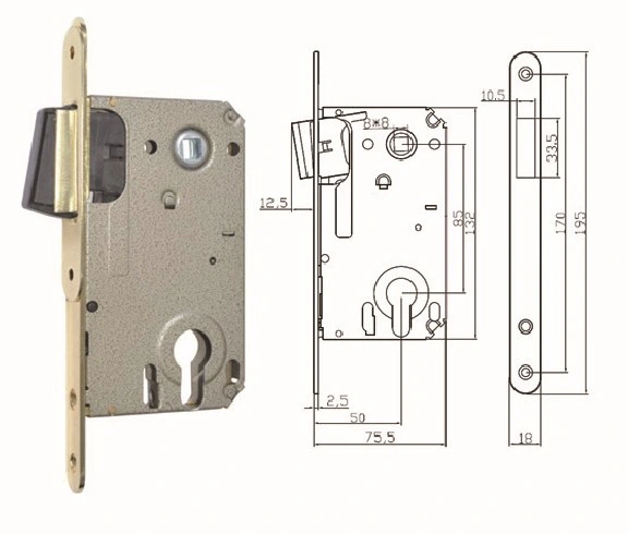 Stainless Steel Coupler Lock/Door Lock Body/Lockcase/ Mortise Lock (8550)