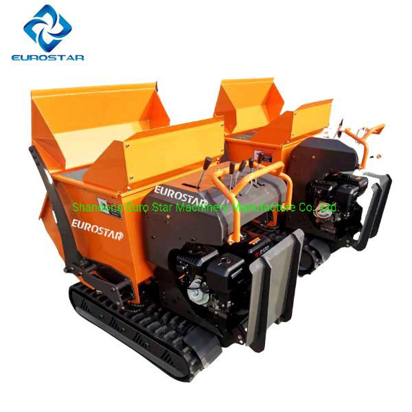 Mini-máquina de rastos de borracha CE para jardim de rastos para quinta Trator transportador Skid EPA Engine Steer Carregadeira Agricultura Power Barrow Pequeno despejo mecânico de floresta