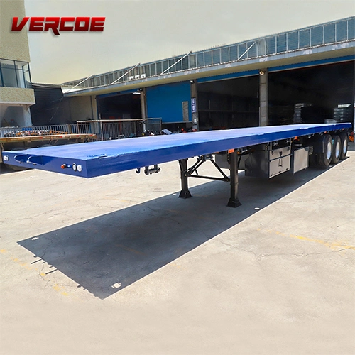 Good Quality Flatbed Trailers 3 Axle 40 FT Container Flatbed Truck Trailer