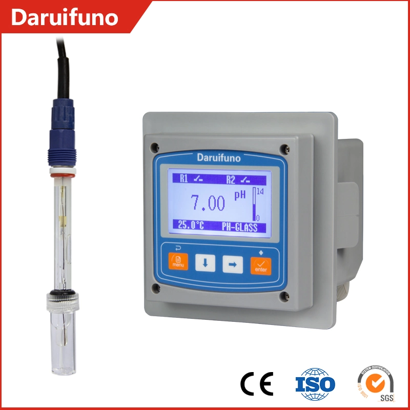 Daruifuno on-line RS485 Controlador Medidor ORP de pH para águas residuais