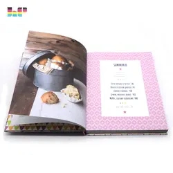 Custom Karton gedruckt Buch mit Film laminiert Hardcover Cook Book Drucken