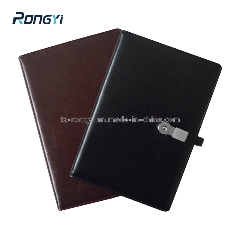 A5 Business Office Stationery Leather PU Notebook with USB