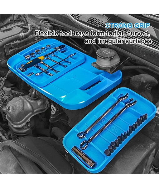 Edge Stt-L Large Silicone Non-Slip Flexible Tool Tray, Heat and Oil Resistant Silicone Tool Organizer