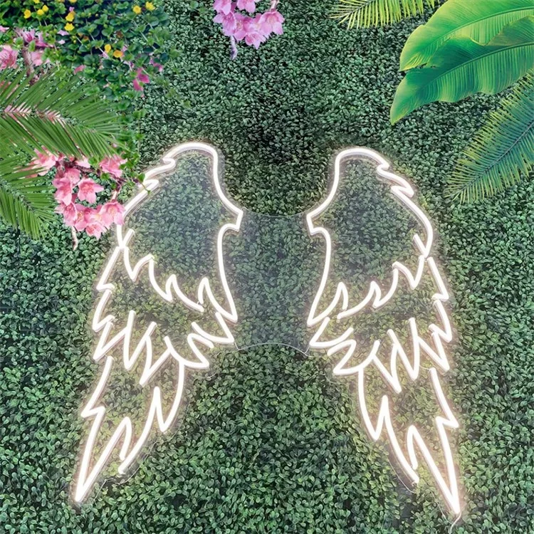 Affiche néon LED pour ailes d'ange d'intérieur de décoration personnalisée