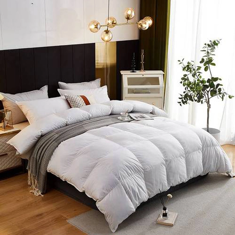 Duck Down Feathers Comforter King Size All Season -100&Cotton with 80% White Duck Down Comforter Duvet