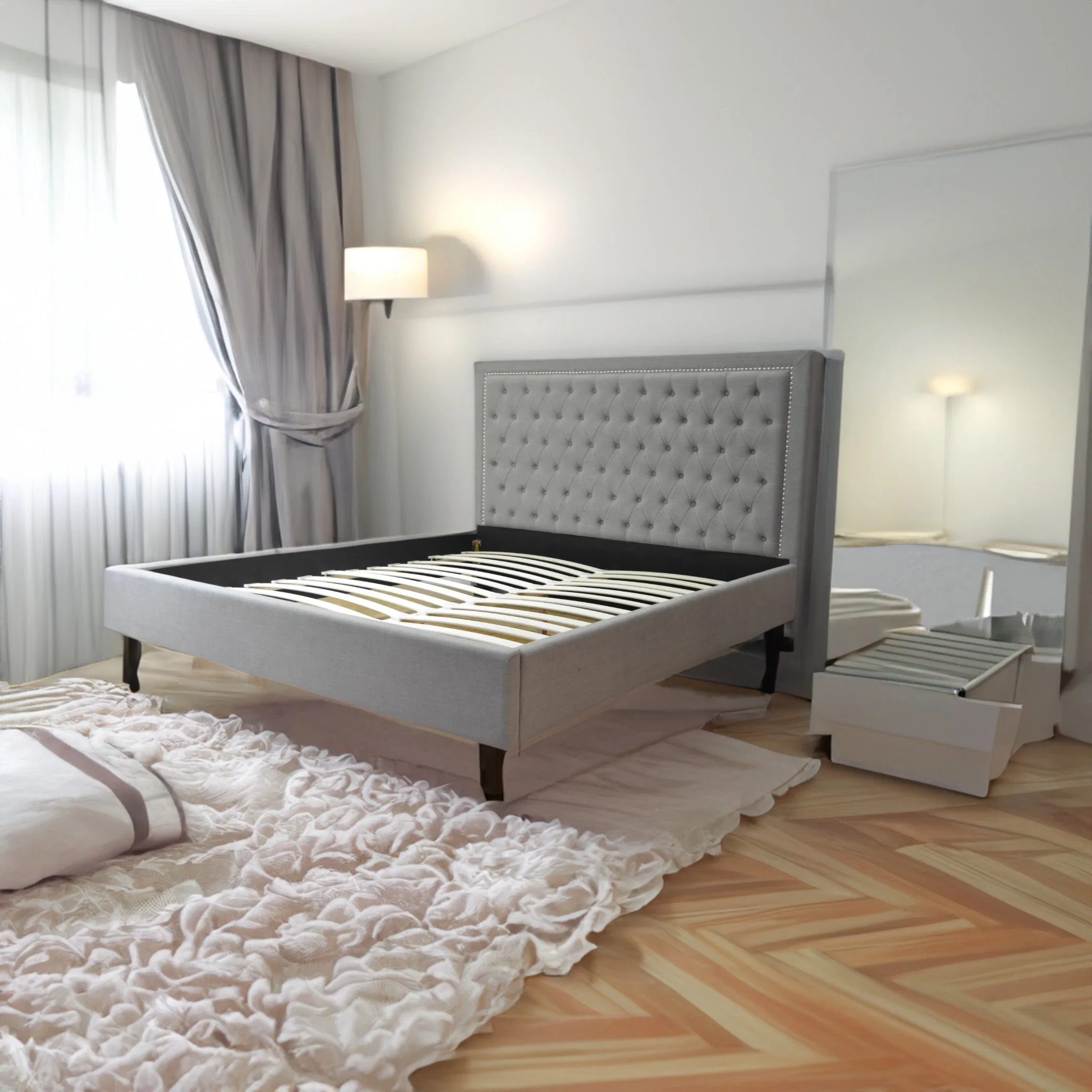 Двухместный Американский Хуайанг персонализированный Китай Современная кровать гостиная мебель