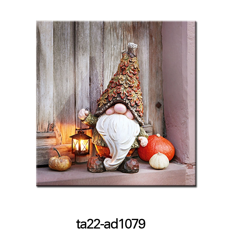 Custom Factory LED Canvas Printing Halloween Holiday Candle Light Wall Art Home Hotel Decor