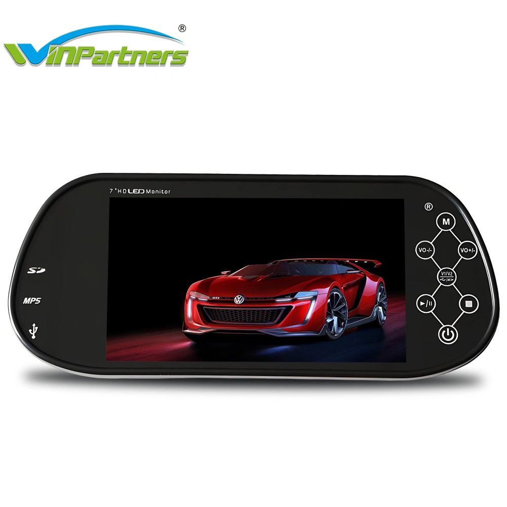 Las pantallas LCD TFT de 7"para el coche Espejo retrovisor Monitor con MP5&amp;Función Bluetooth