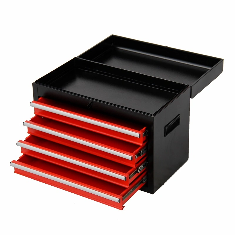 Metal Tool Box Four-Layer Drawers with Lock Safety Box and Handle