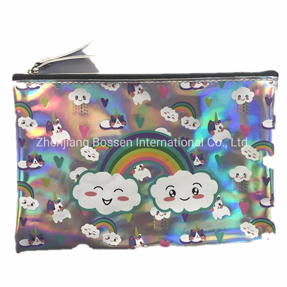 OEM Customized Logo Printed Cotton Polyester File Bag Zipper Packaging Bag Pencil Case