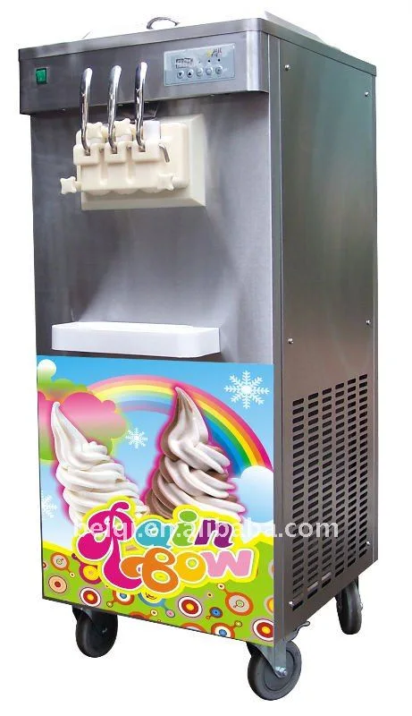 Los alimentos fritos comerciales gelato italiano Hard Soft servir helado de yogur helado que hace la máquina
