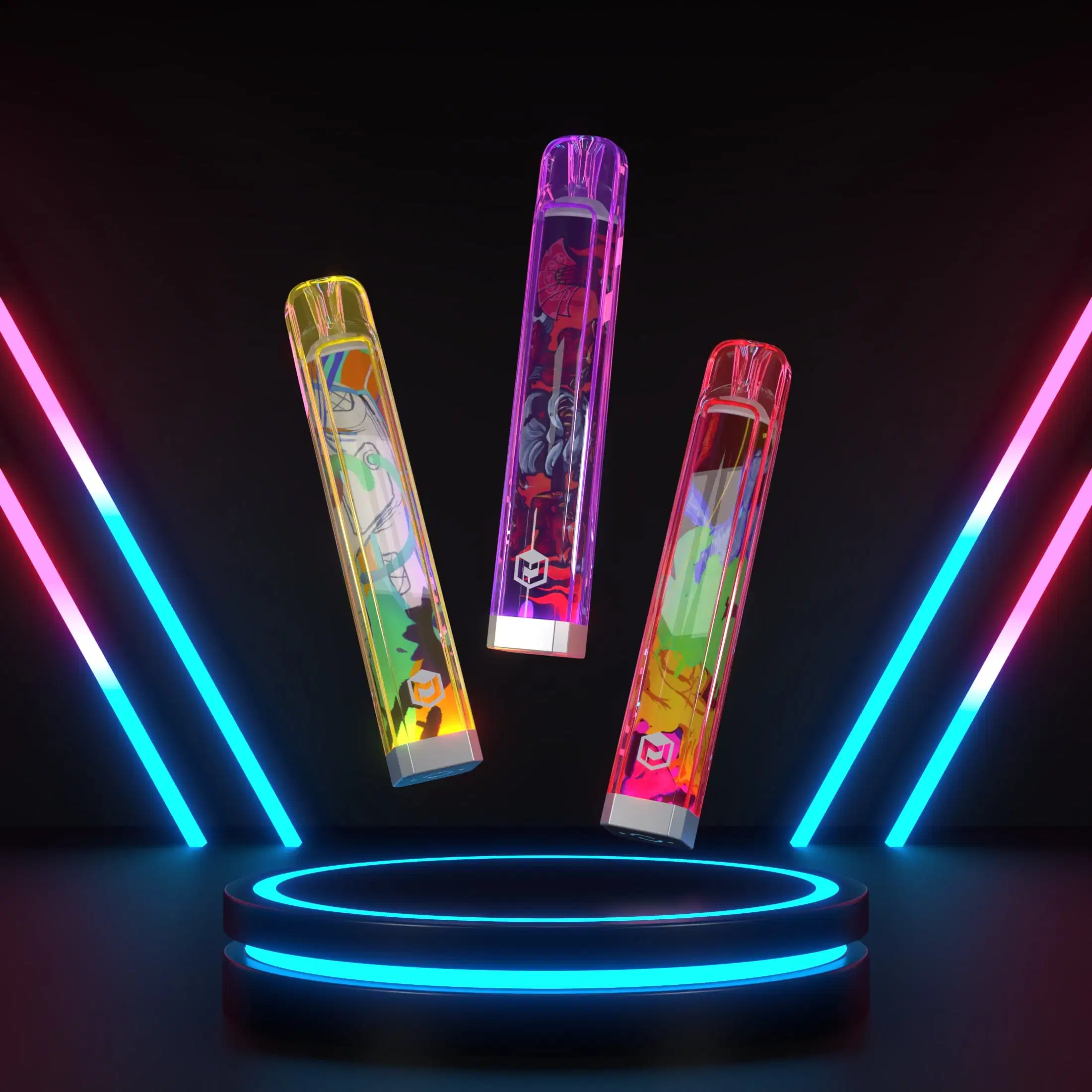 RGB Light Wholesale Vape Tpd التحقق من 600 أطواق Vape Disposable قلم E-Cigarette Crystal Bar Vape