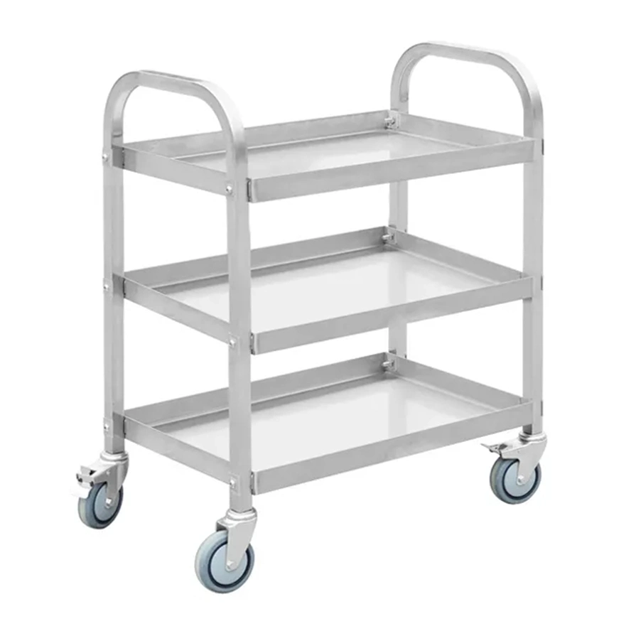 Hospital Medical Stainless Steel Trolley Service Cart