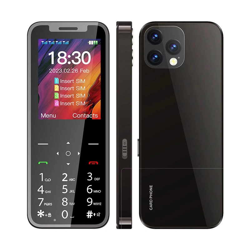 Touch Keypad 1200mAh Battery 2g GSM Mobile Phone with 4 SIM Card Slot