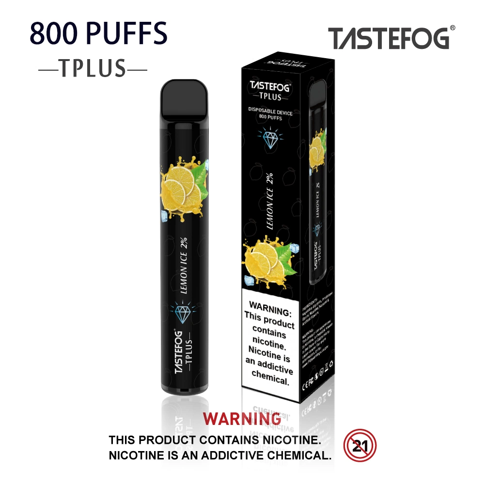 New Year Specials E Cigarette Tastefog Tplus 800 Puff Hookah Pen 3ml Fruit Flavor E-Liquid 20mg Nicotine Disposable/Chargeable Vape