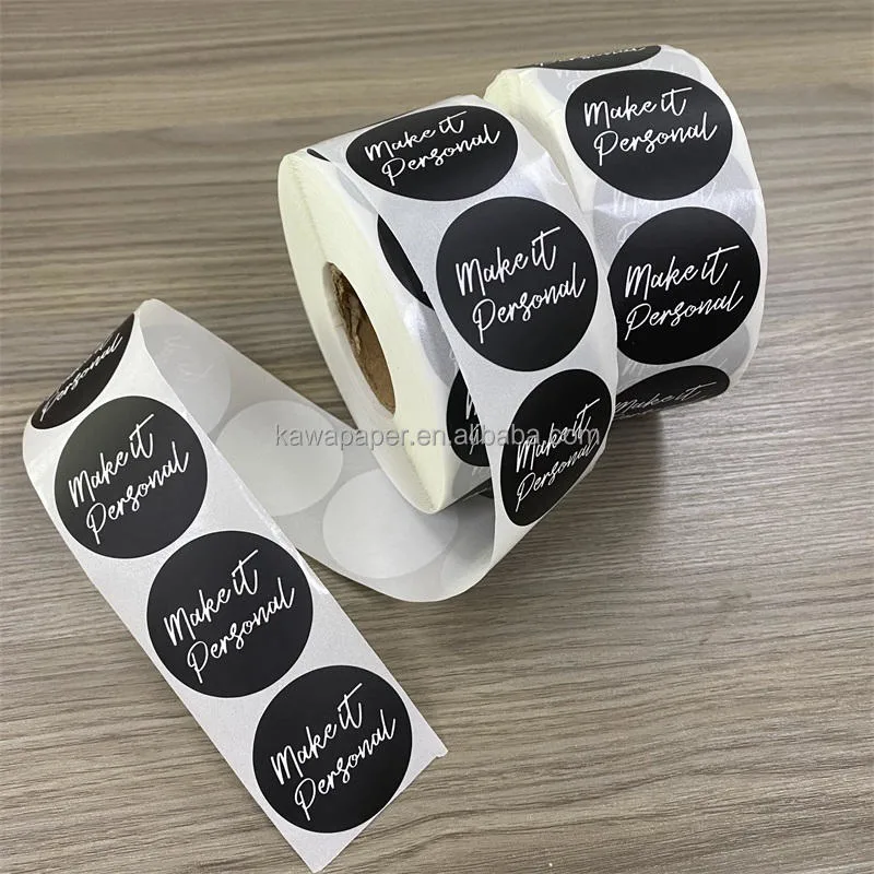 Wholesale Custom Printed Logo Labels for Packaging Waterproof Sticker Printing Roll Label Round Stickers