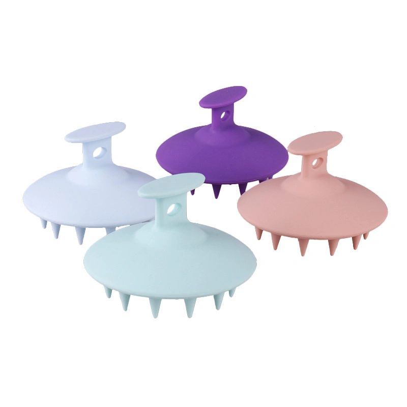 New full silicone flying saucer shampoo brush massage comb scalp cleaner