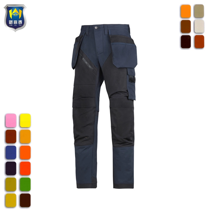 Mens Cargo Work Cotton Pants Trousers