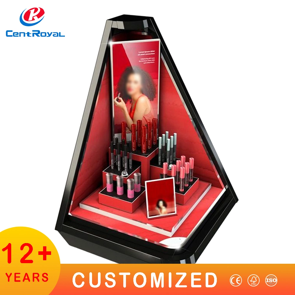 LED Light Cosmetic Countertop Advertising Acrylic Display Stand Acrylic Eyelash Stand High-End Customization Desk Acrylic Makeup Display Stand