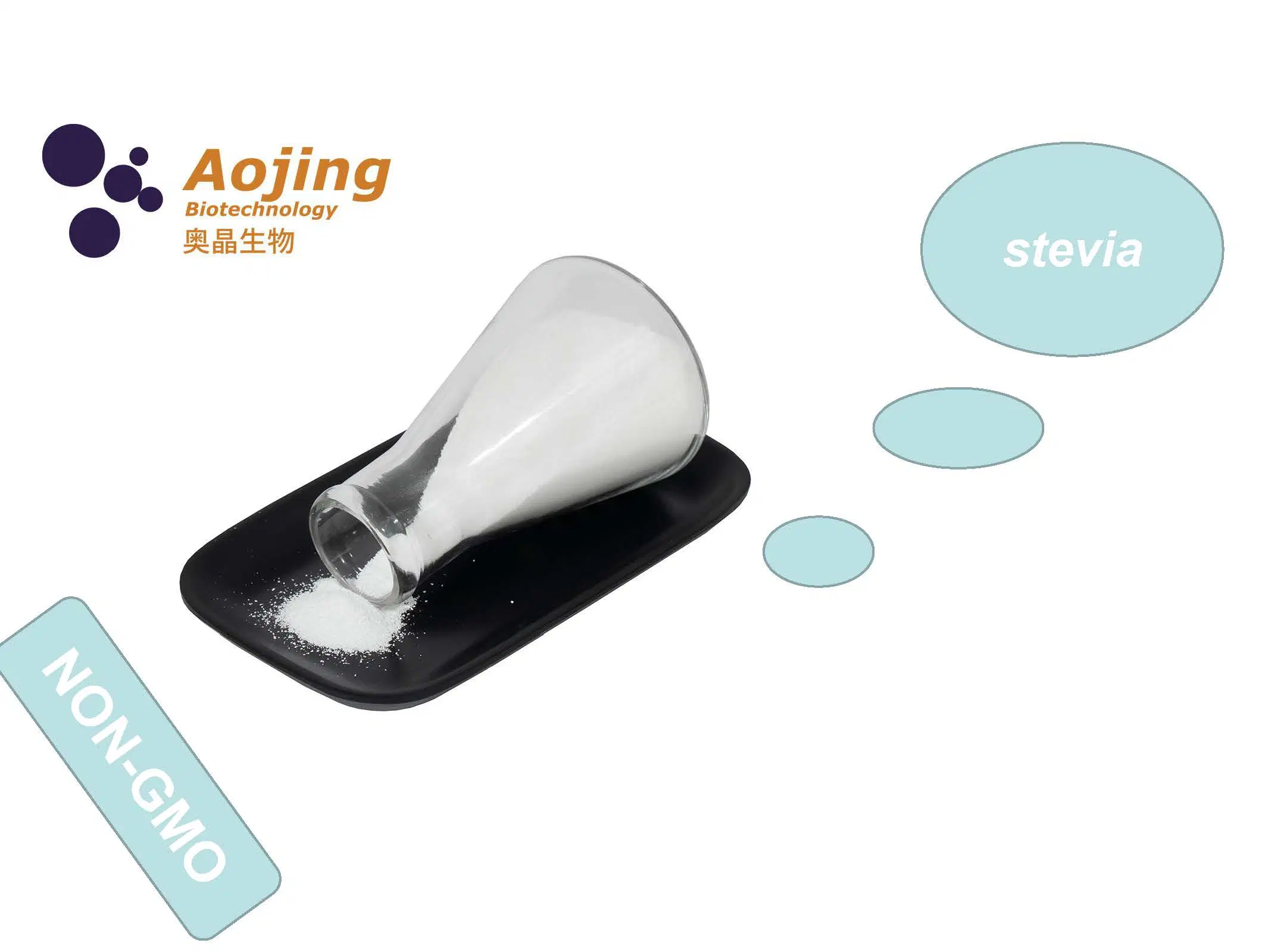 Aojing Bio Food Sweeteners Sugar Comestics Stevia White Fine Powder Ra90