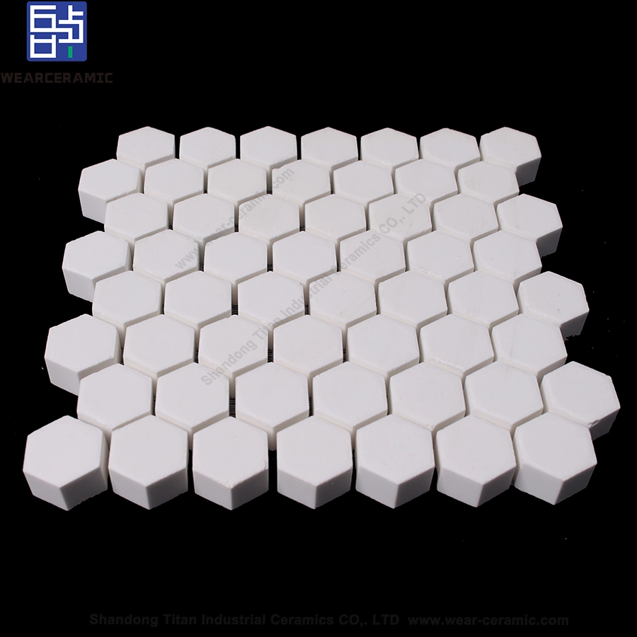 92% 95% High Density Wear Resistant Large Hexagon Ceramic Tile Six Sided Ceramic Tiles / Lining / Sheet