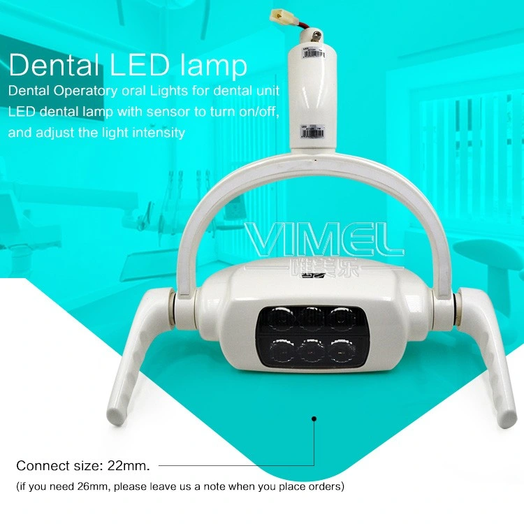 El funcionamiento de lámpara LED de Shadowless Dental Oral luz para la Unidad Dental con el manual del sensor de contacto