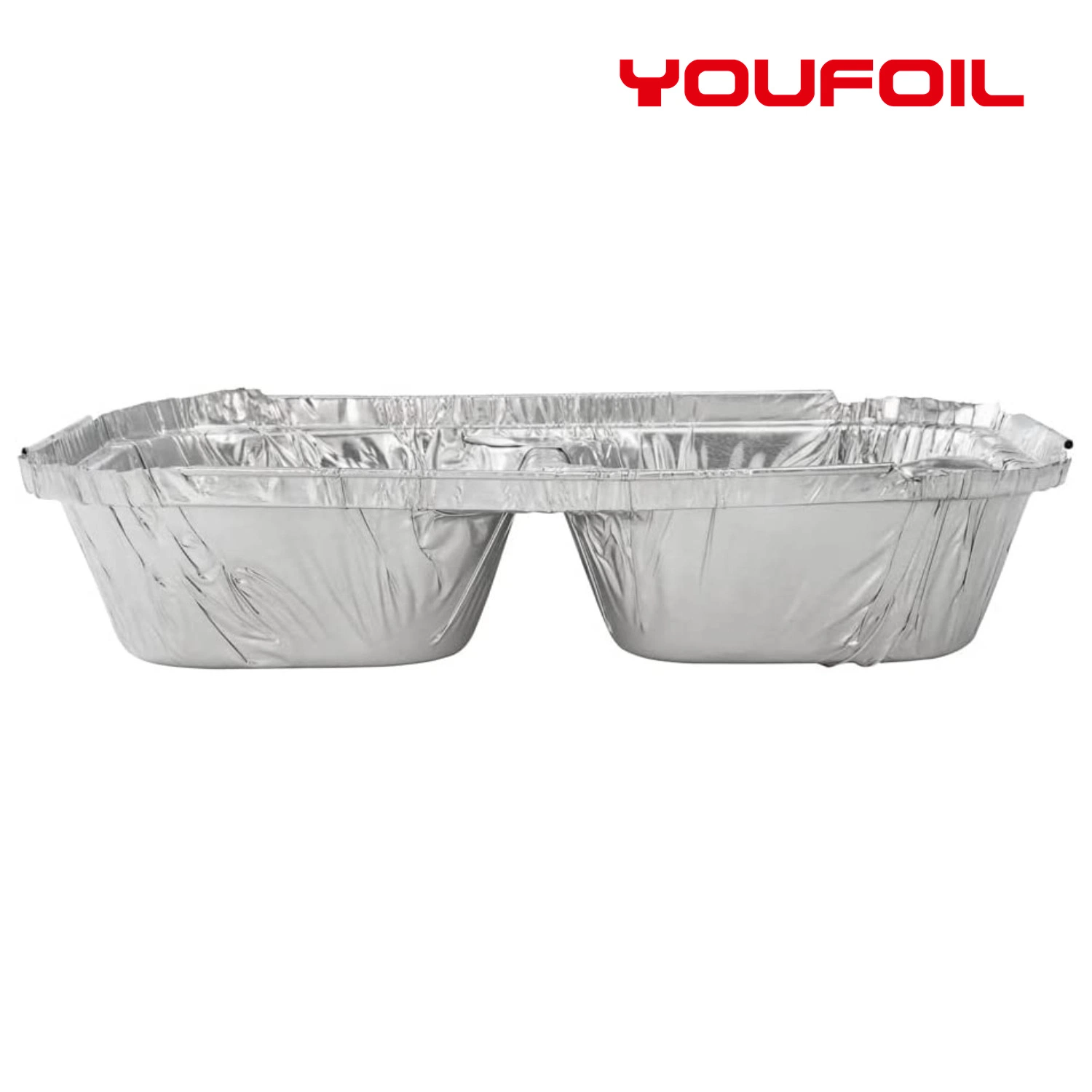 Disposable Food Container Silver Color Multiple Compartments