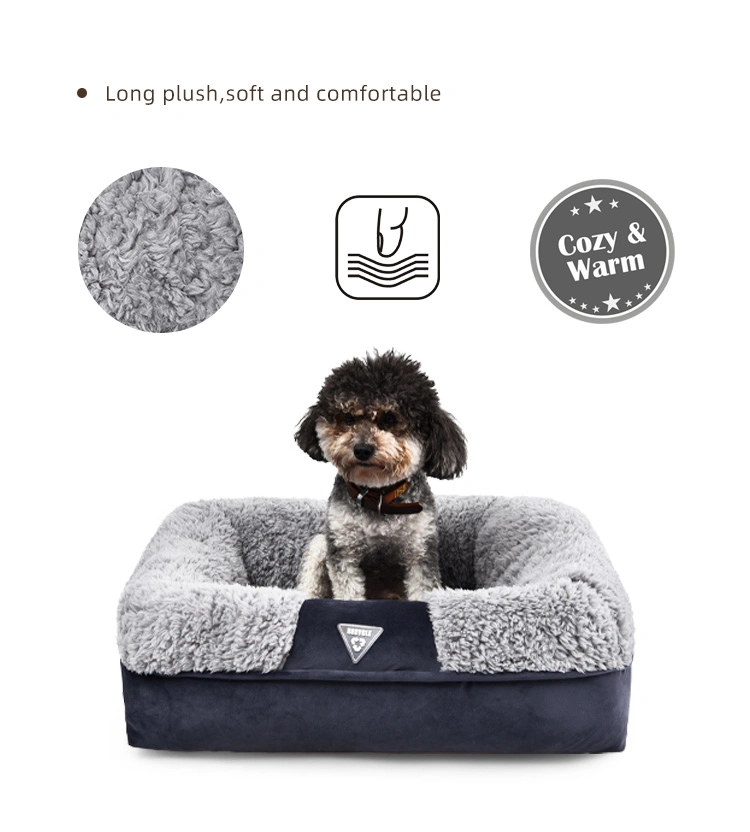 Cachorro de perro caliente cama para perros con materiales reciclados