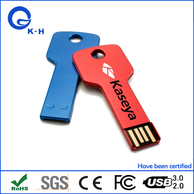 Custom Metal USB Flash Memory Disk 2.0 16GB Key Shape