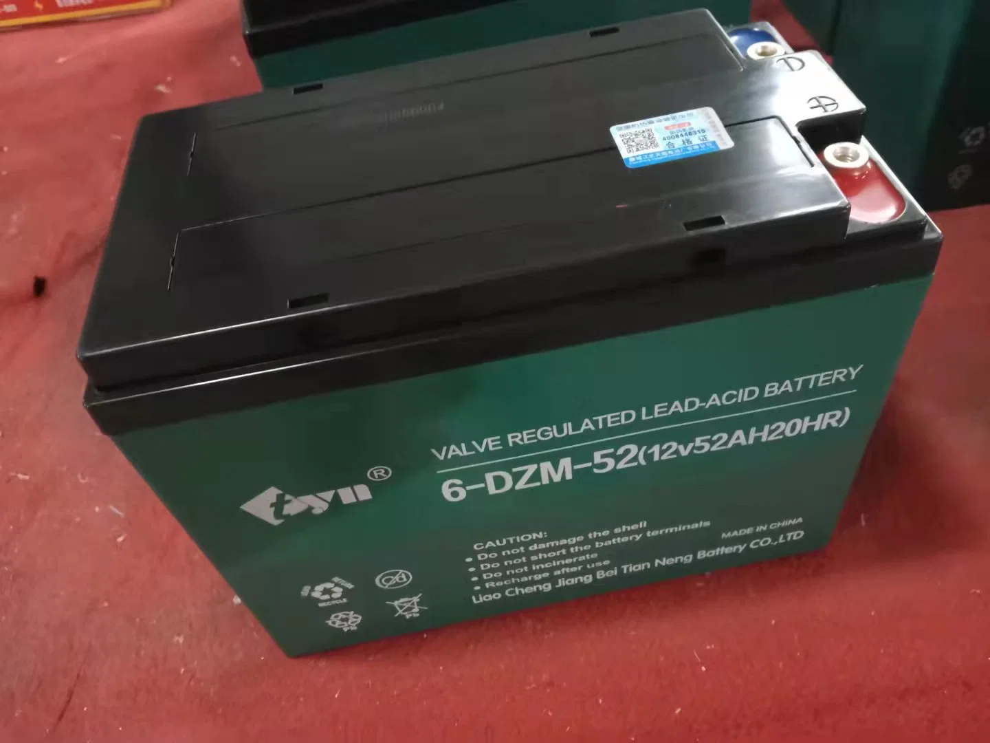 6-Evf-52 Lead Acid Battery for E-Bike 12V Battery 12V52ah Lead Acid Long Range Battery