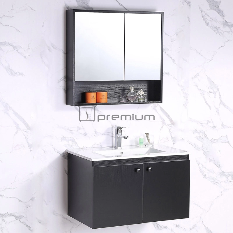 Moderno espejo simple barato Cuarto de baño Armario impermeable pared montada lavabo Lavabo Cuarto de baño tocador Armario moderno Casa Muebles de baño